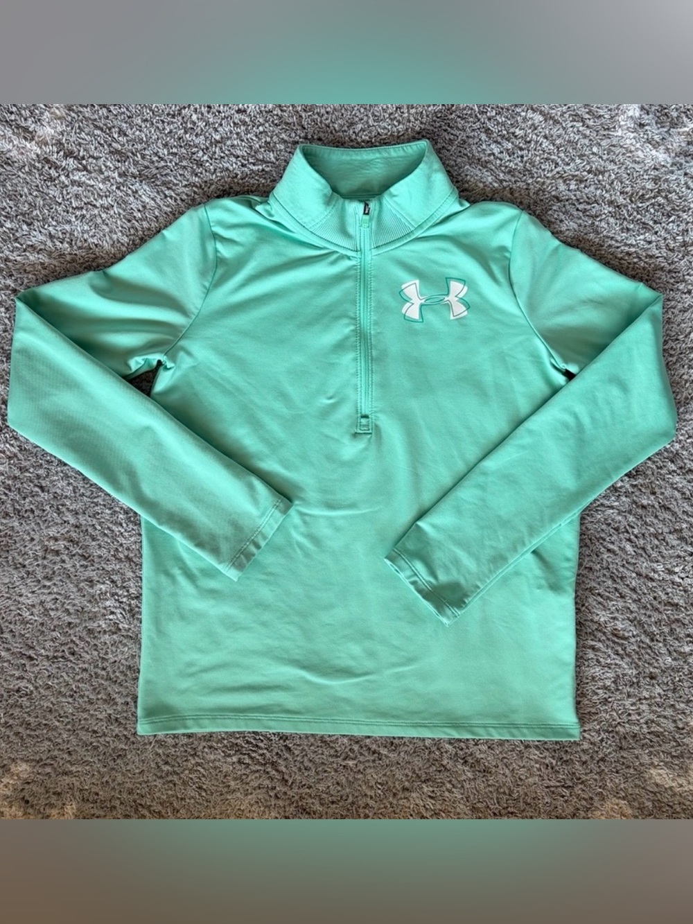 ✨$12✨Under Armour•Girls’ ColdGear Half-Zip | Mint Green | Youth XL